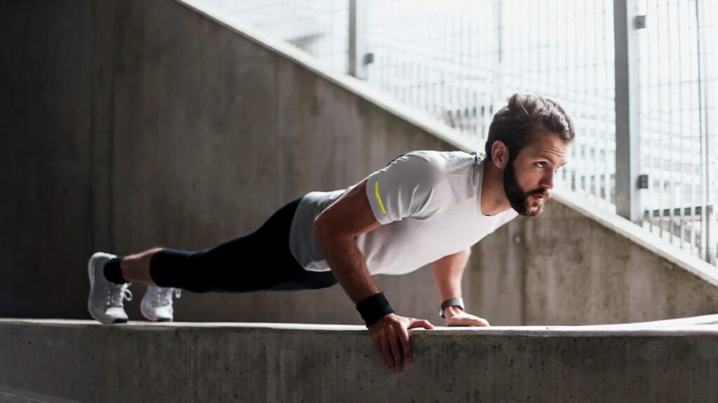 man exercising